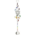 Hanging Crystal Lotus Rainbow Beaded Wire Chakra Prism