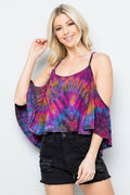Tie-Dye Off Shoulder Tank Top (TH-1551)