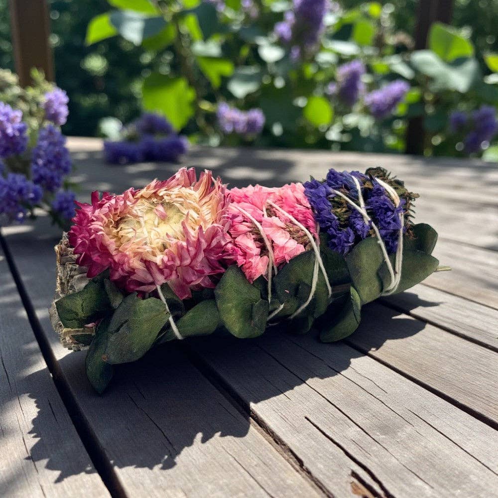 Sage Bundle - Purple Sinvata & Pink Strawflower