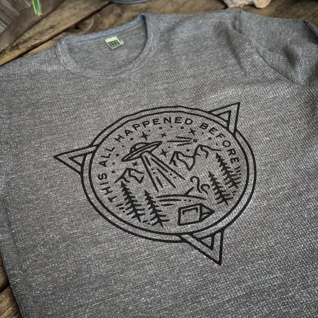 Grey Long Sleeve Thermal- Lost Worlds Shirt