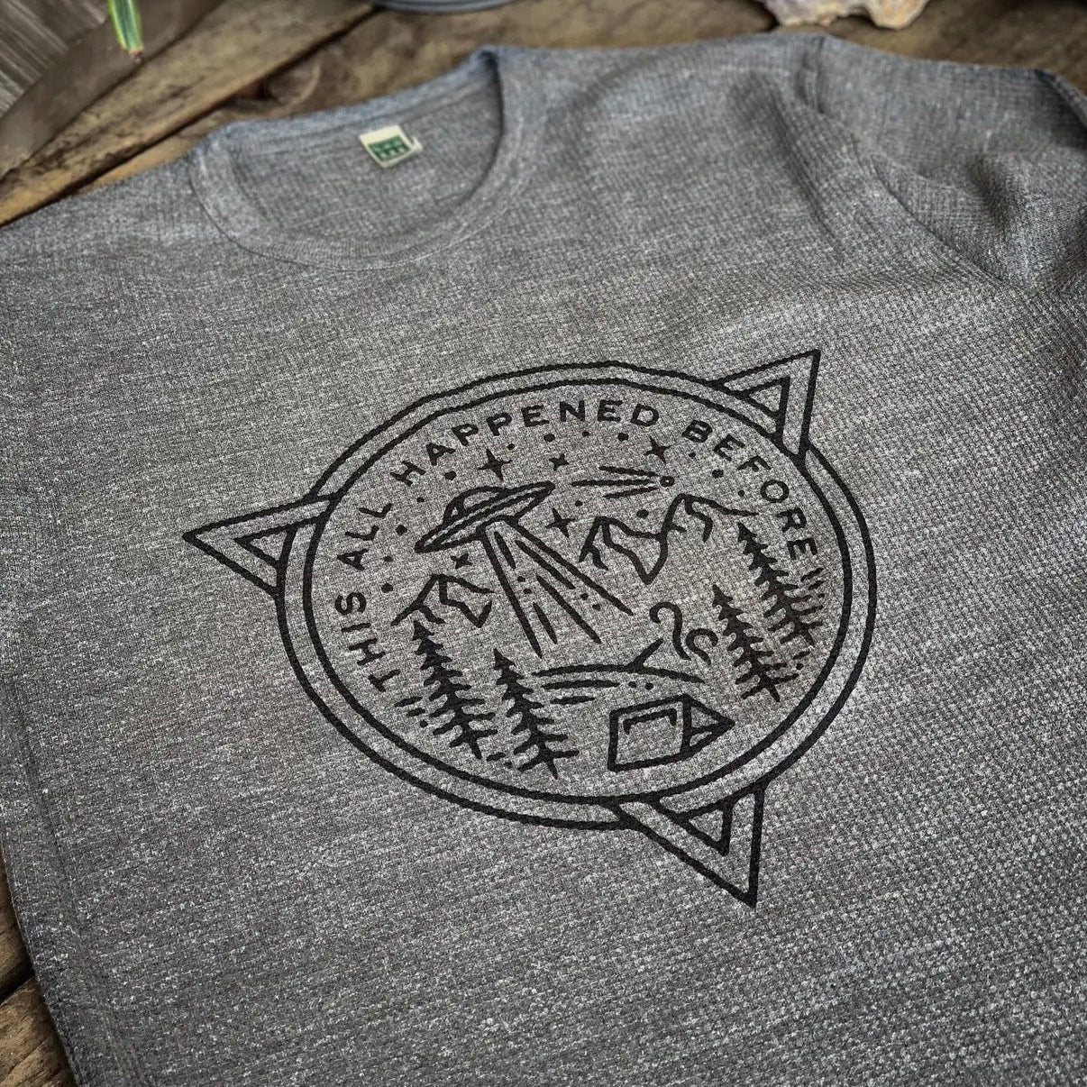 Grey Long Sleeve Thermal- Lost Worlds Shirt