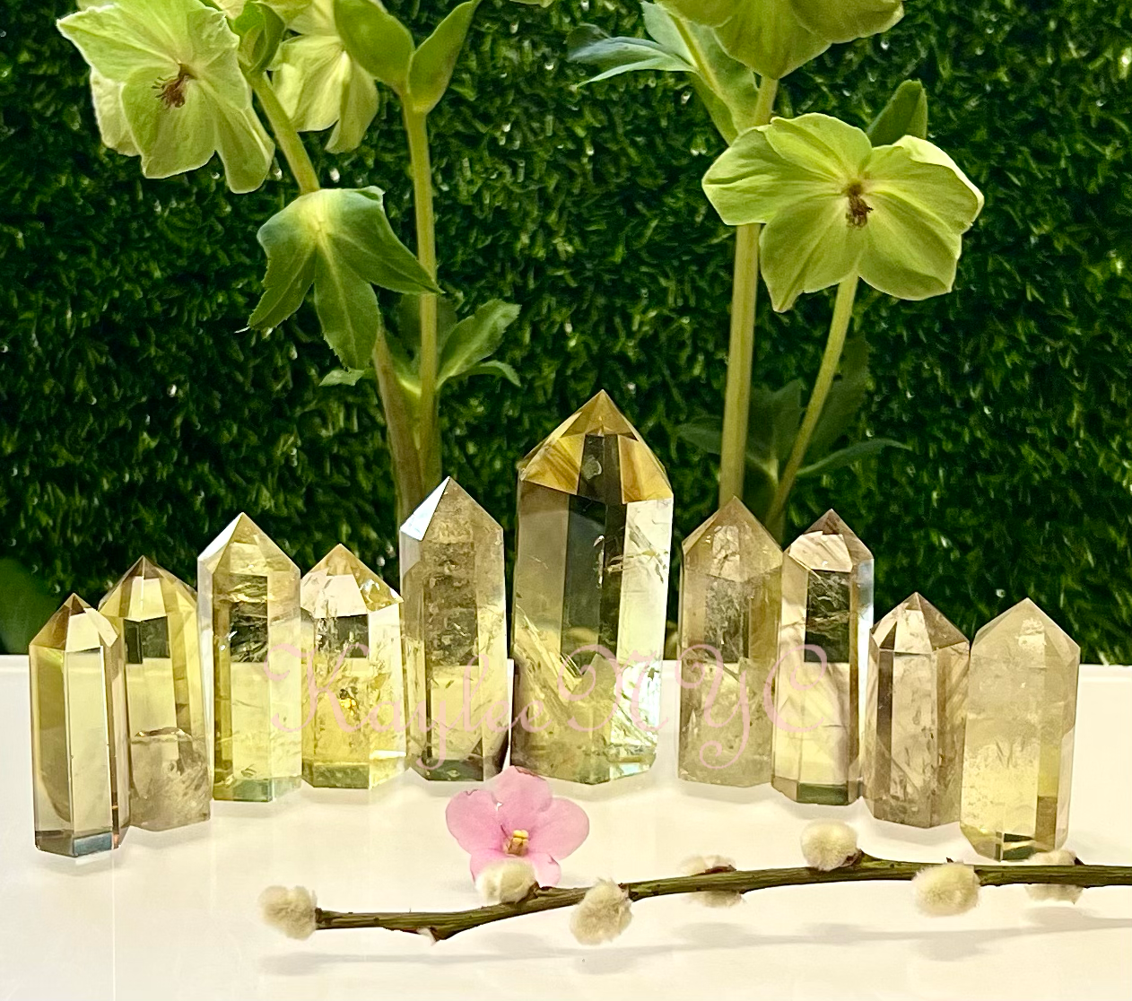 Citrine Obelisk Tower Point Crystal Energy Healing