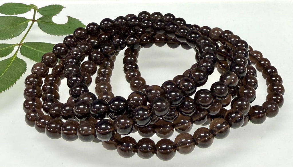Smoky Quartz Crystal Healing Stretch Bracelet 6mm
