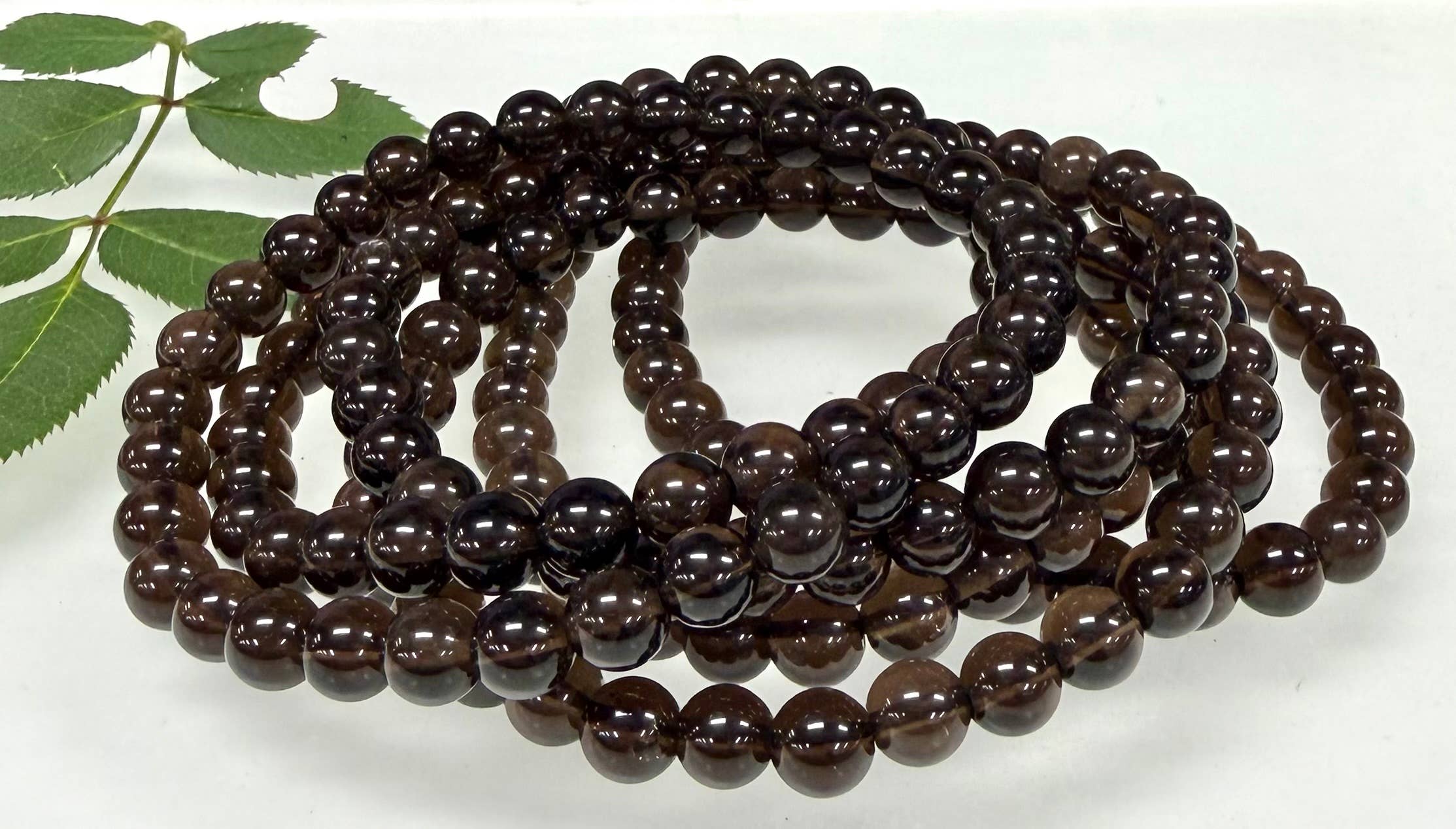 Smoky Quartz Crystal Healing Stretch Bracelet 6mm