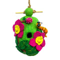 Caterpillar & Raspberry Flower Wool Felted Birdhouse