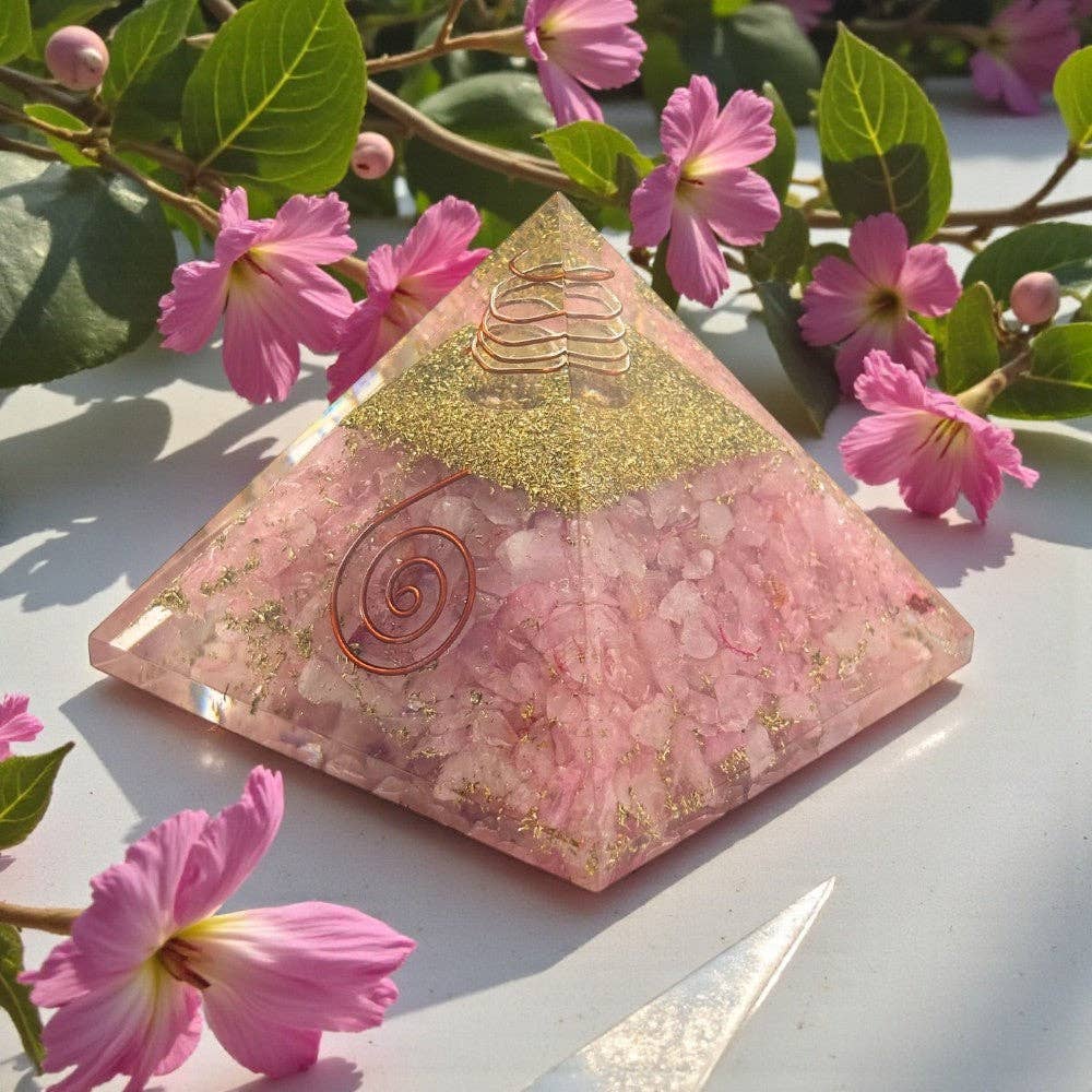 Rose Quartz Orgonite Pyramid