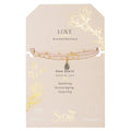 Teardrop Stone Wrap: Rose Quartz/Labradorite/Gold - Love (Bracelet or Necklace)