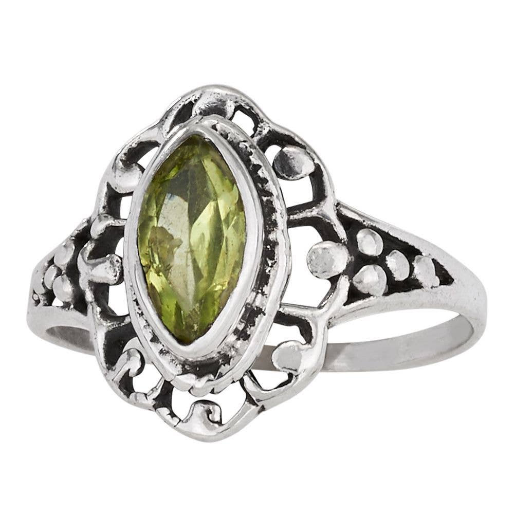 Forest Glow Peridot Sterling Silver Ring
