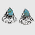 TMJ Sedona Turquoise Sterling Silver Triangle Studs