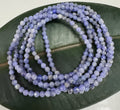 Faceted Tanzanite 4mm Crystal Beaded Stretch Bracelet 7.5”