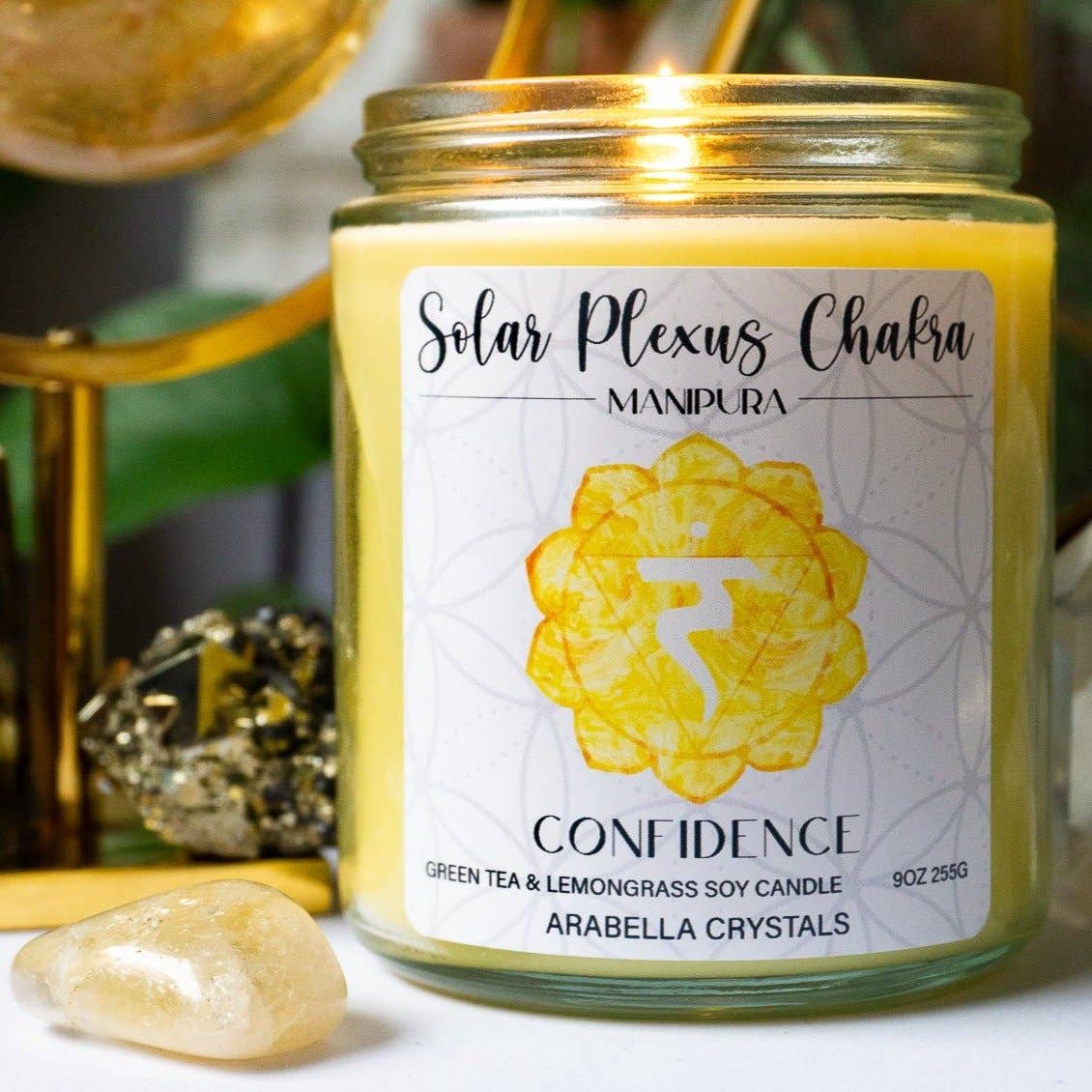 Solar Plexus Chakra Candle Yellow Confidence