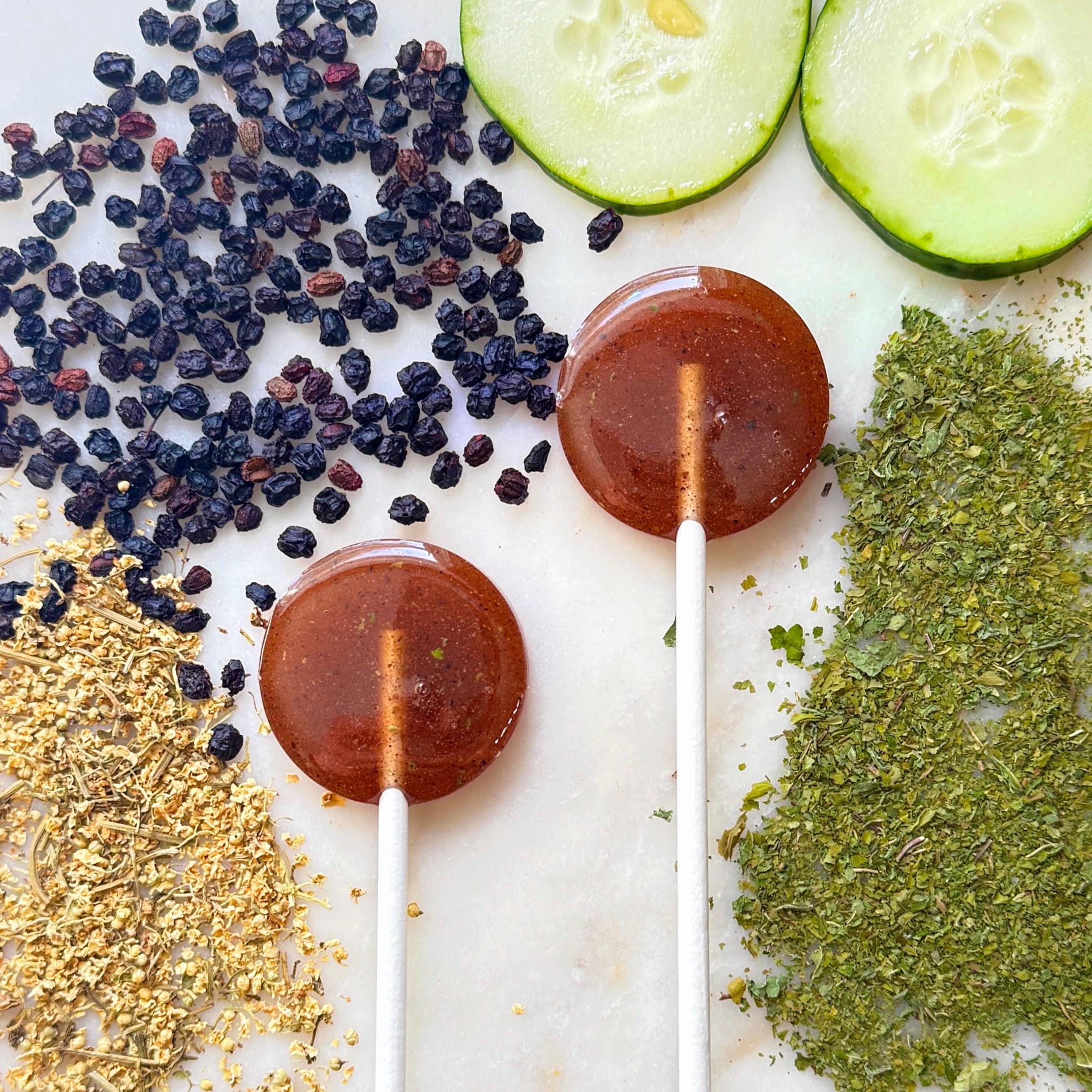 Virgo Moon Lollipops - Elderflower Cucumber Mint