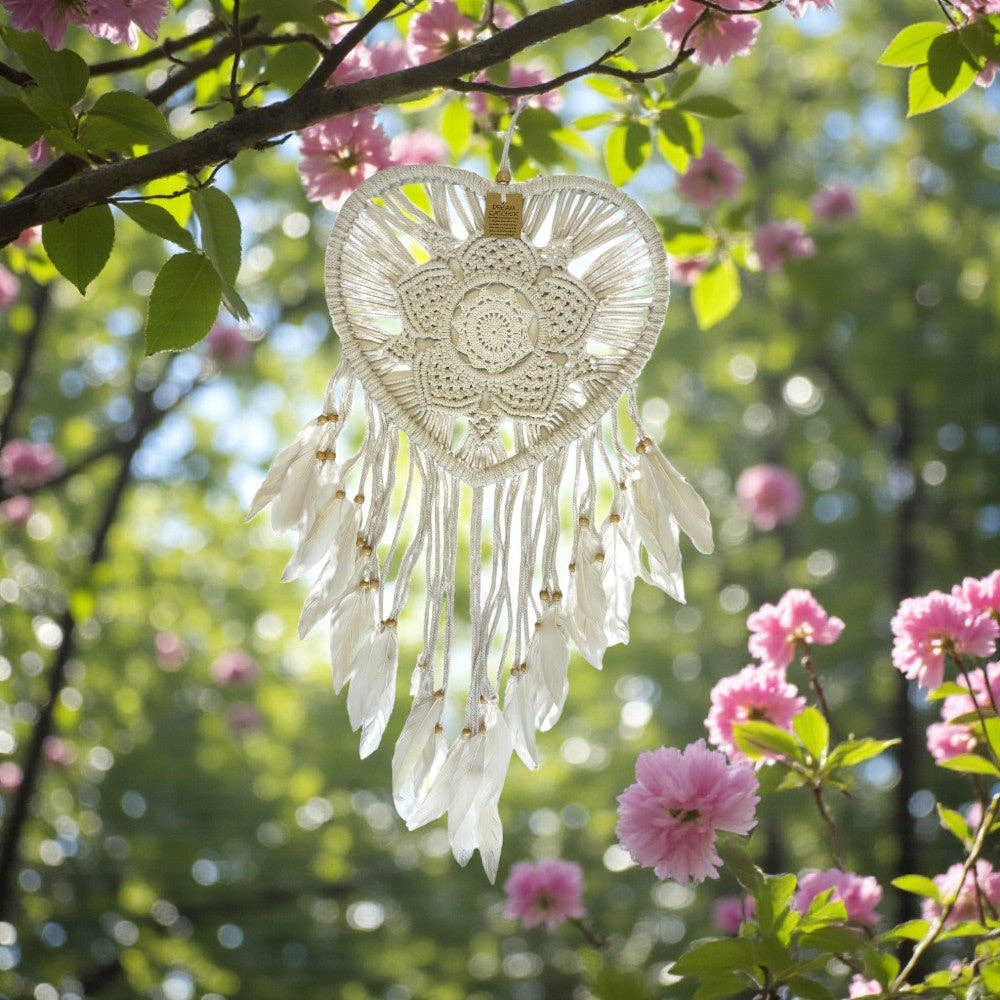 Dreamcatcher: Large Crochet Heart