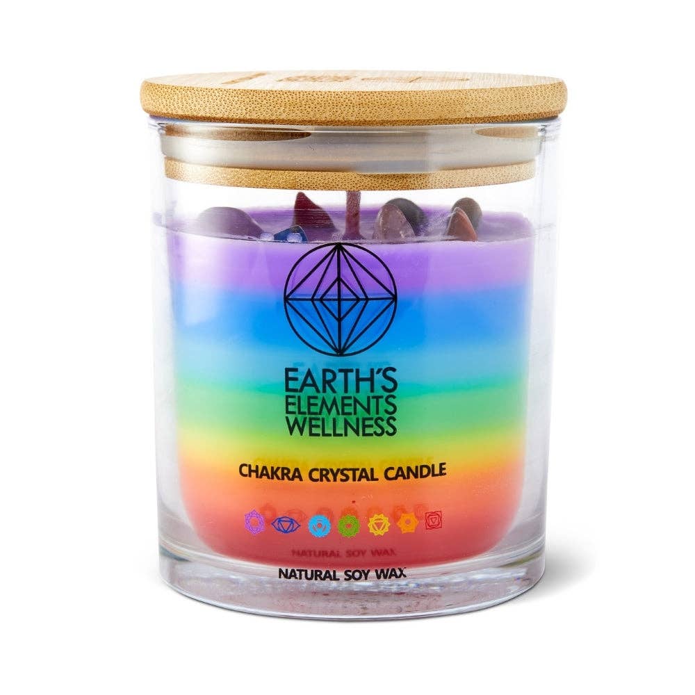 Seven Chakra Crystal Candle
