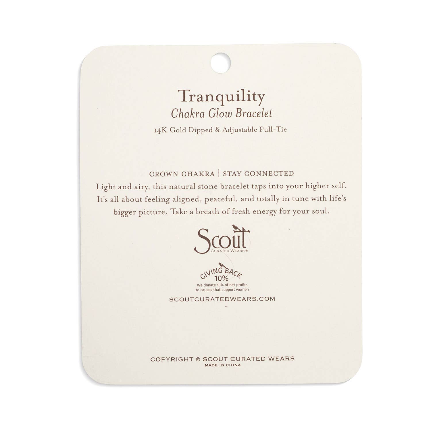 Chakra Glow Bracelet: Tranquility/Crown/Gold