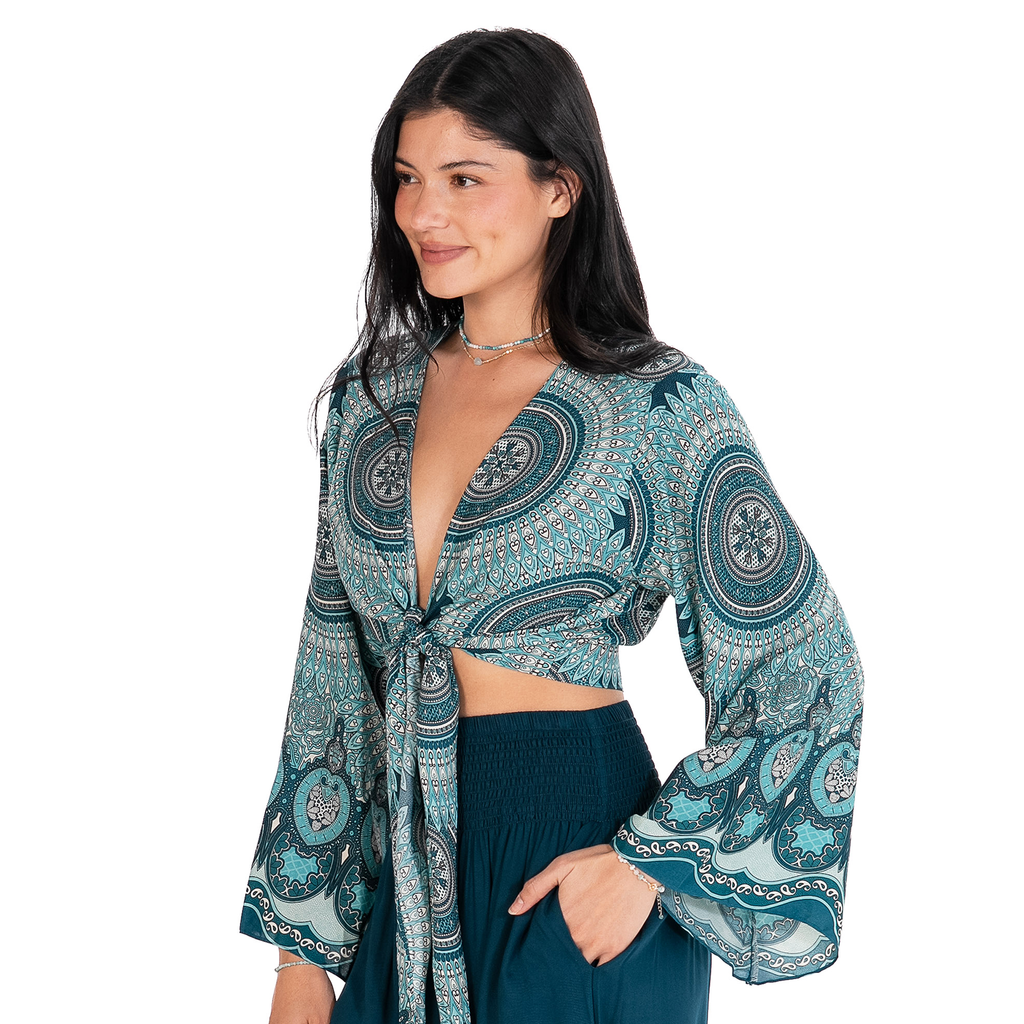 Sayulita Mandala Daydreamer Yoga Wrap Top