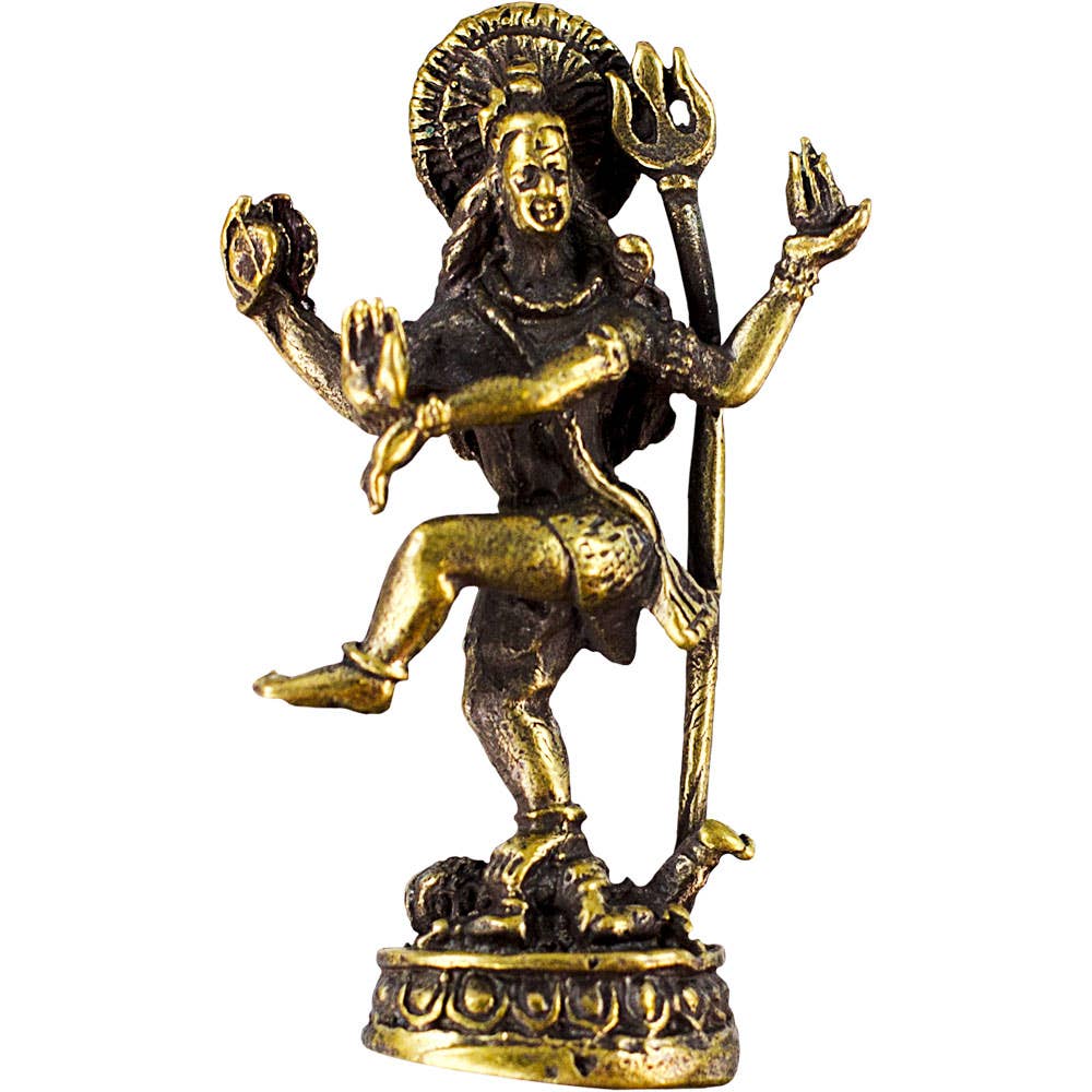 Shiva Mini Brass Figurine Dancing 2”