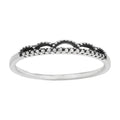 “Tiny Tiara” Petite Lace Sterling Silver Ring