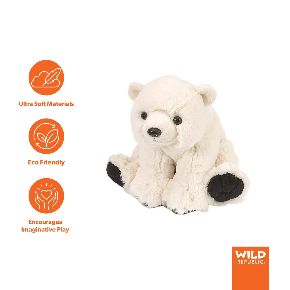 CK-Mini Polar Bear Stuffed Animal 8"