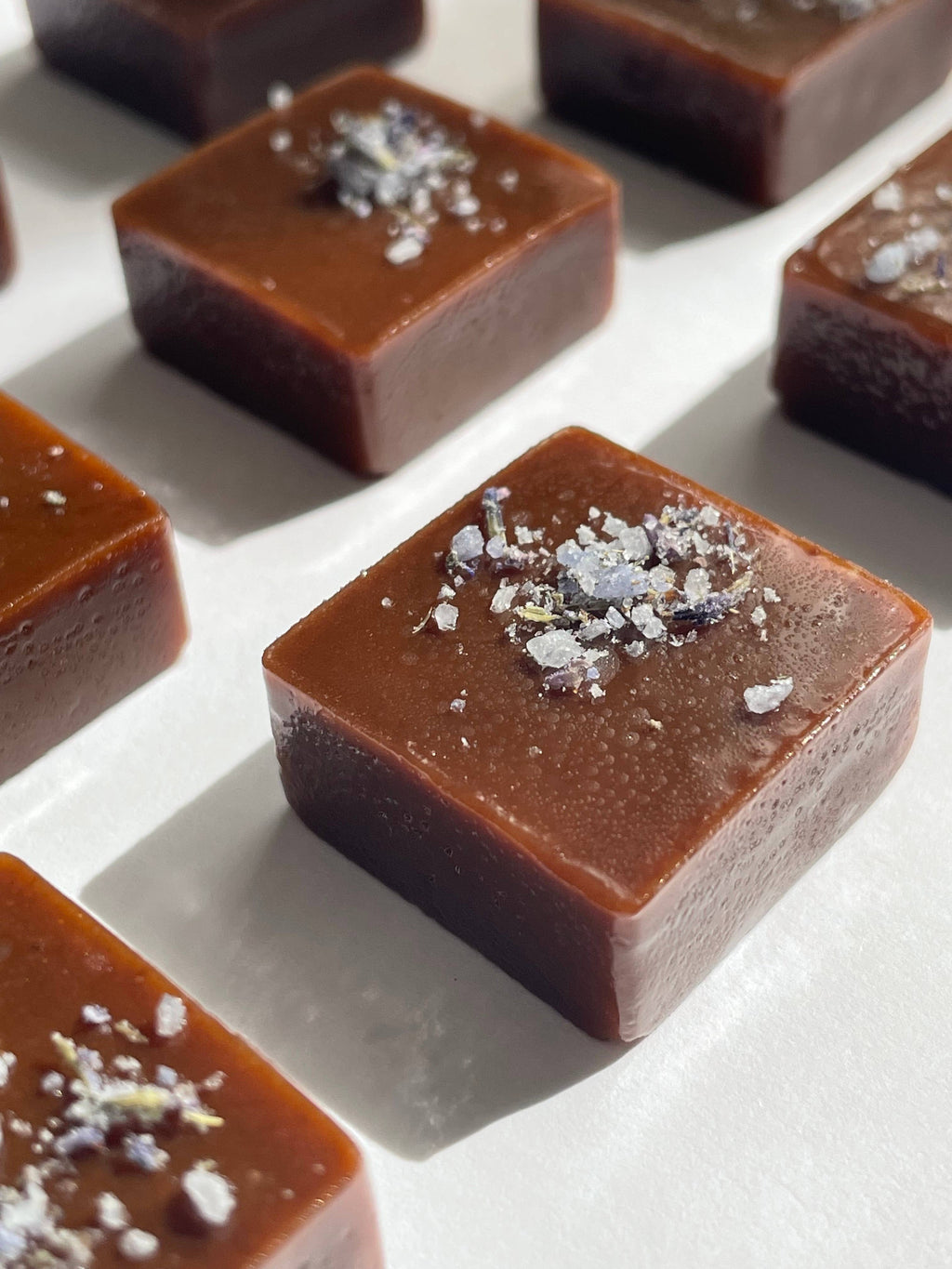 Lavender Honey Caramels with Hand-Harvested Flowers