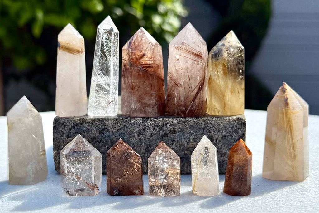 Rutilated Quartz Tower Obelisk Crystal Point