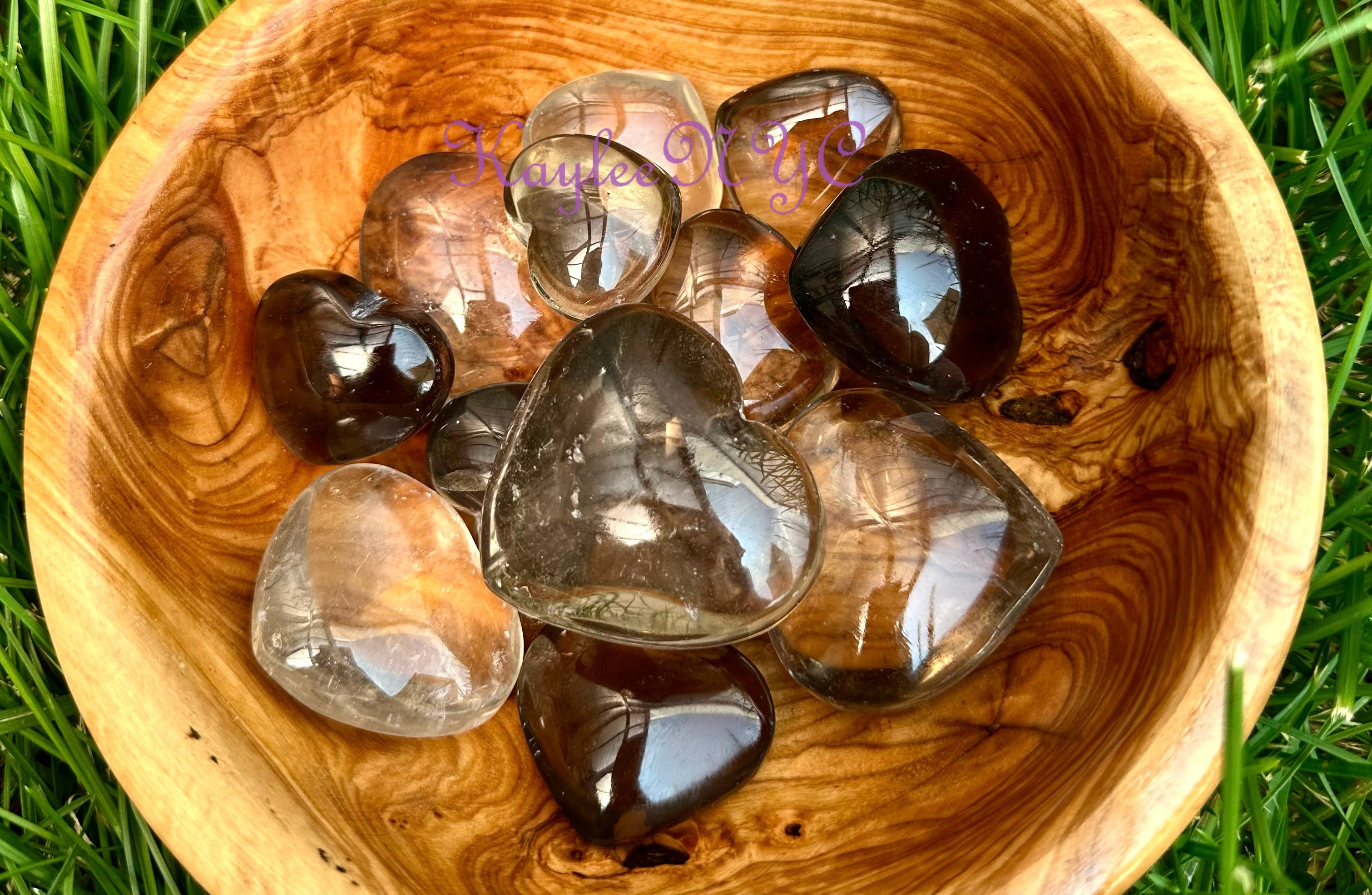 Smoky Heart Crystal Heart Healing Energy