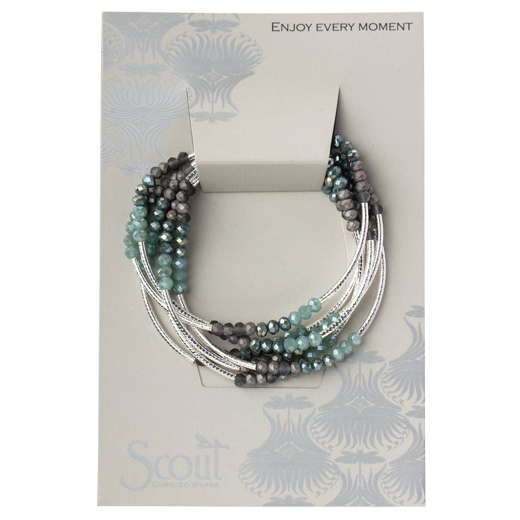 Scout Wrap: Marine/Silver (Bracelet or Necklace)