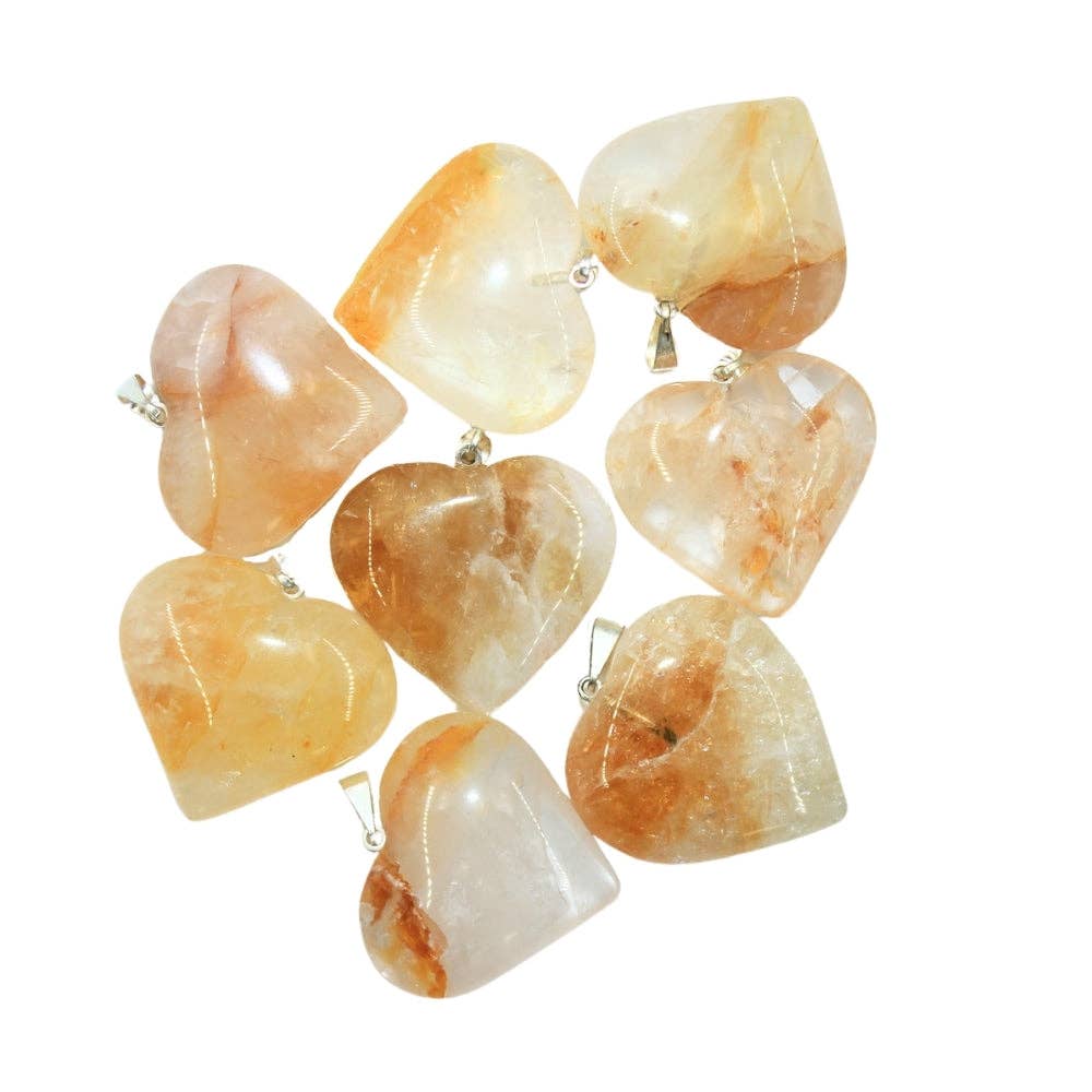 Heart Pendant - Citrine