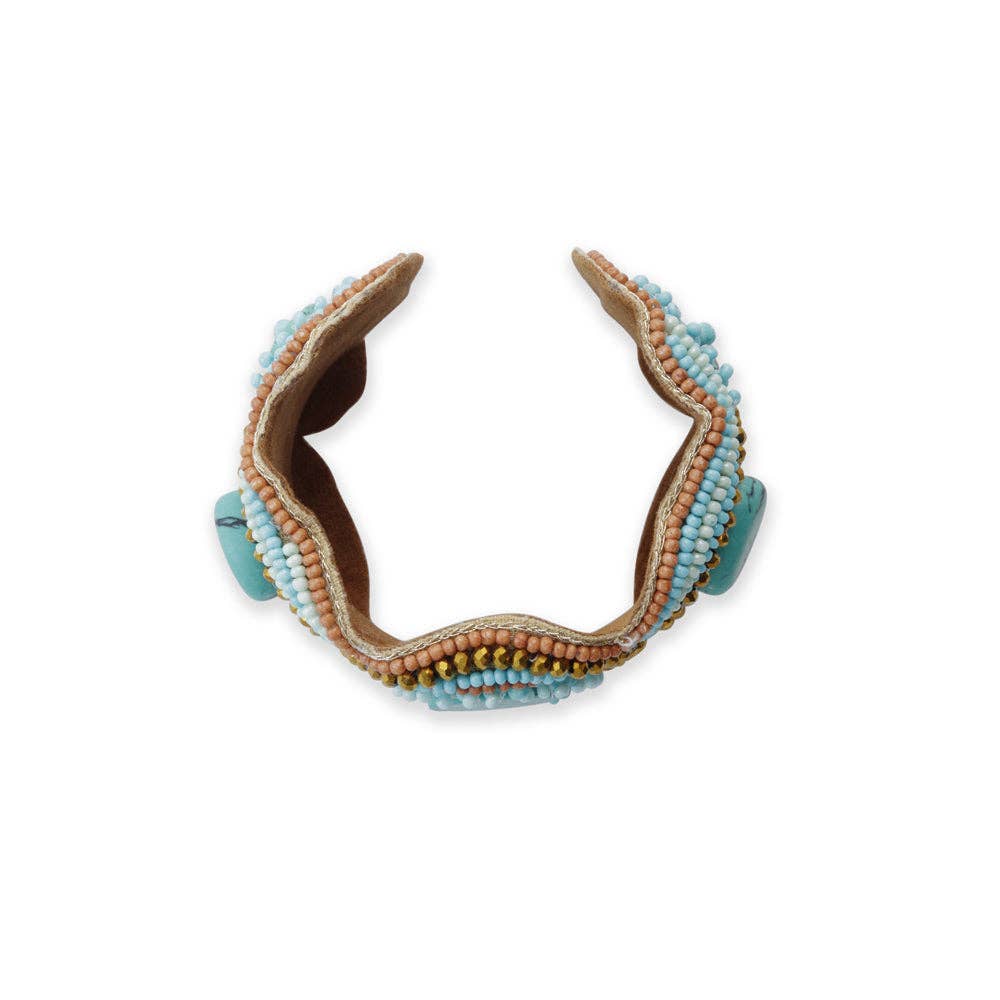 Picotee Beaded Cuff Bracelet