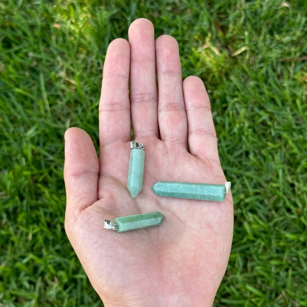 Point Pendant - Green Aventurine