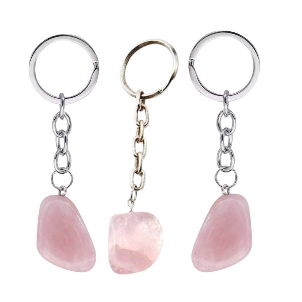Keychain - Tumbled Rose Quartz