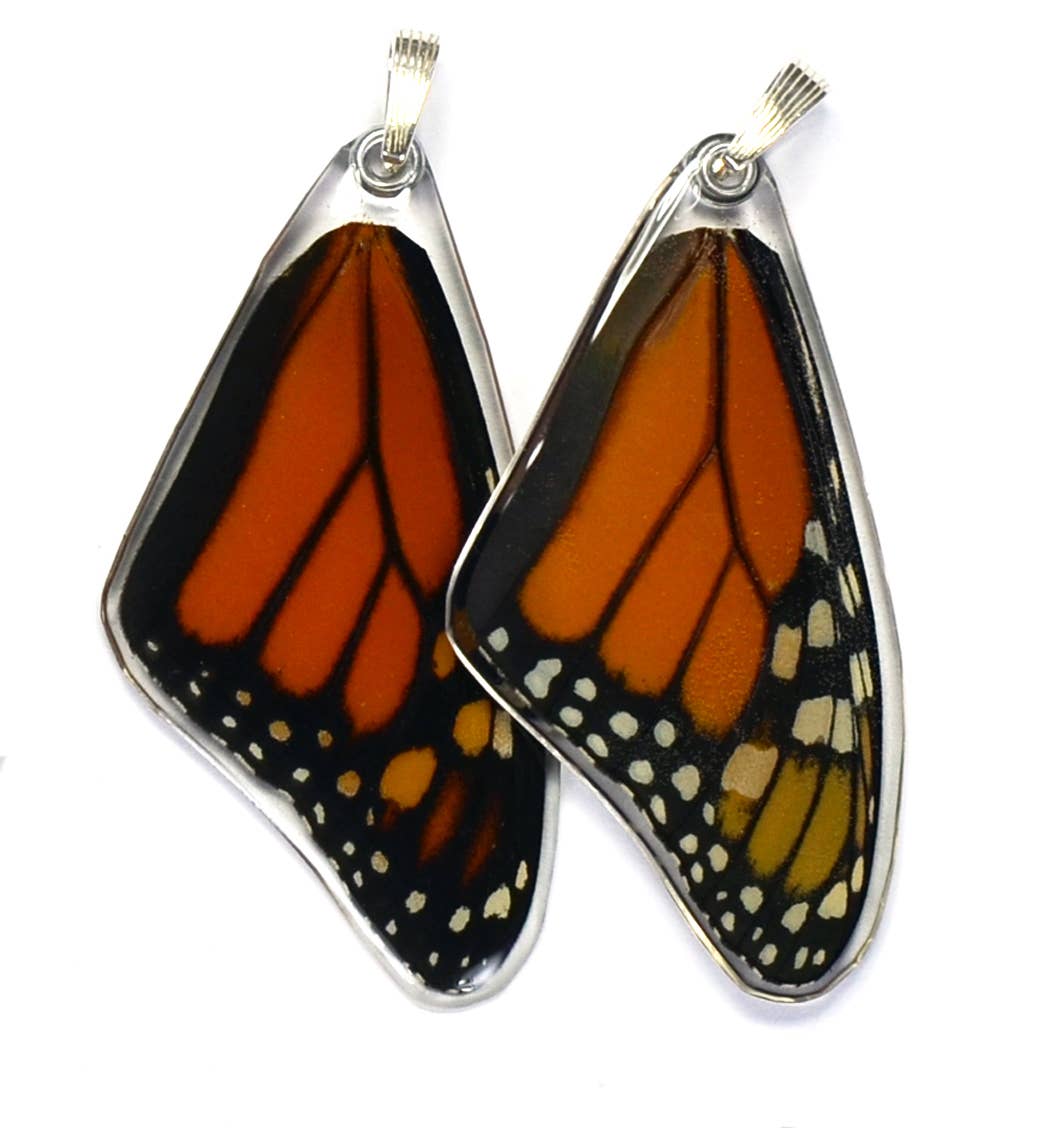Butterfly Pendant: Monarch Top Wing