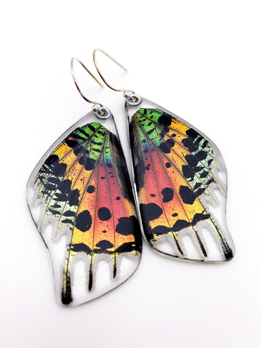 Butterfly Earrings: Sunset Moth Bottom Wings 0055