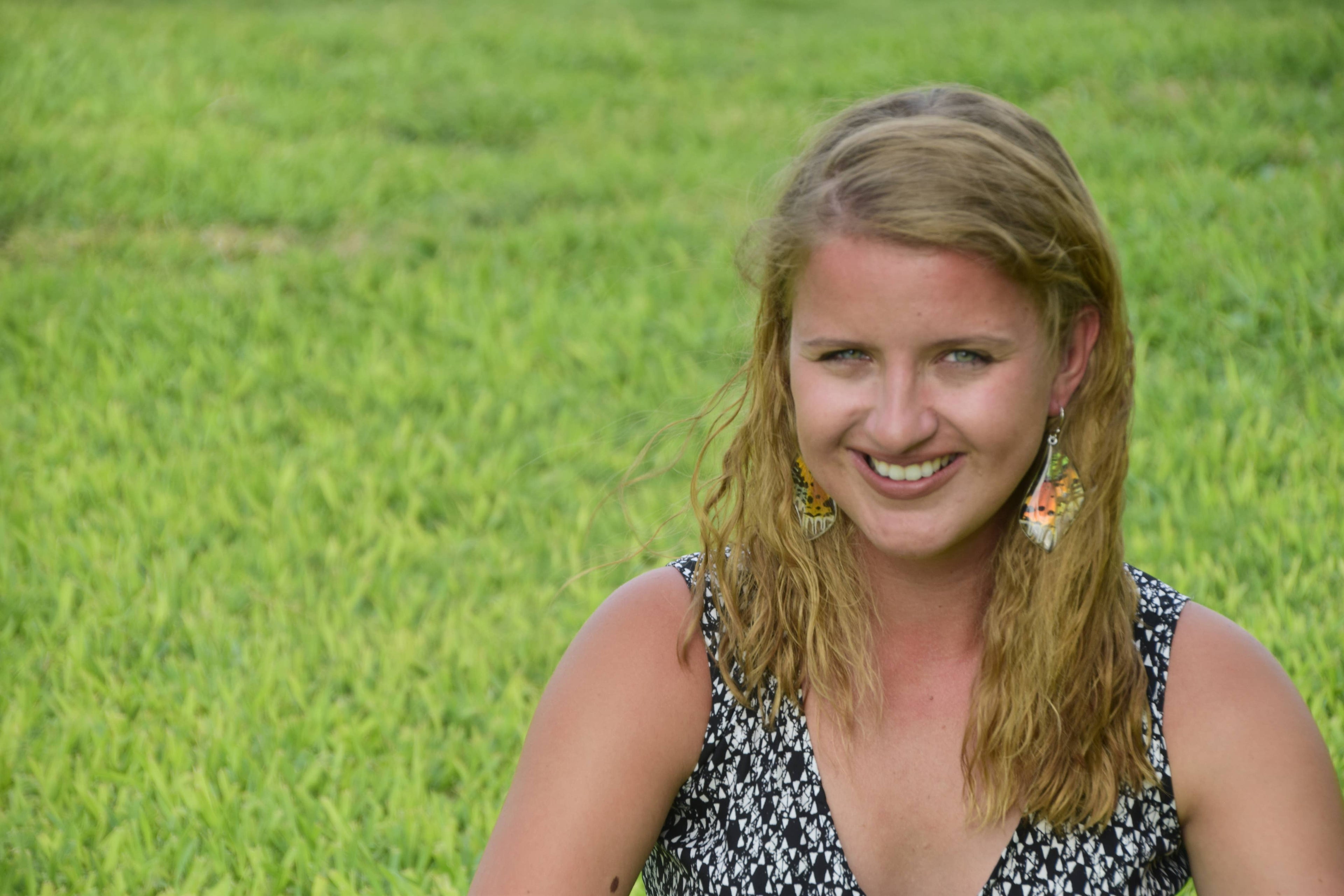 Butterfly Earrings: Sunset Moth Bottom Wings 0055