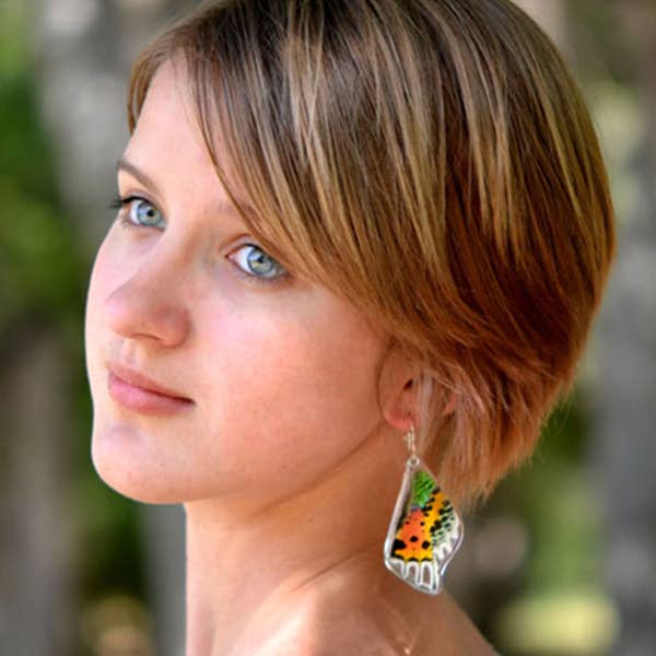 Butterfly Pendant: Sunset Moth Bottom Wing