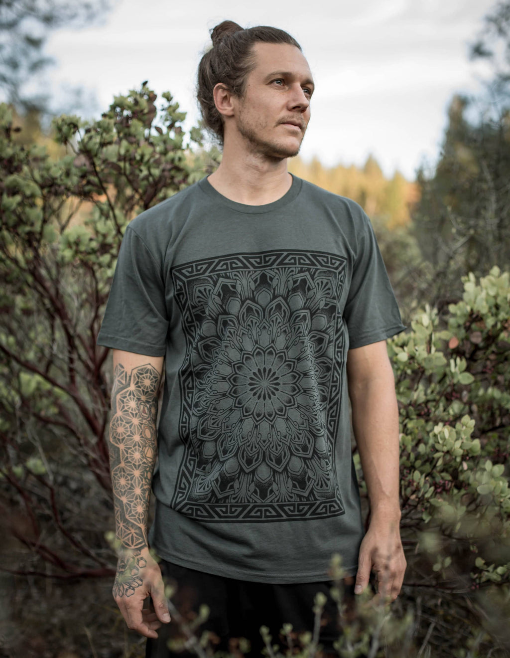 Abstraction Hemp Sacred Geometry Tattoo Dot Work Tee USA