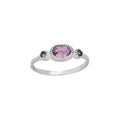 Amethyst & Topaz “Violetta” Oval Sterling Silver Ring