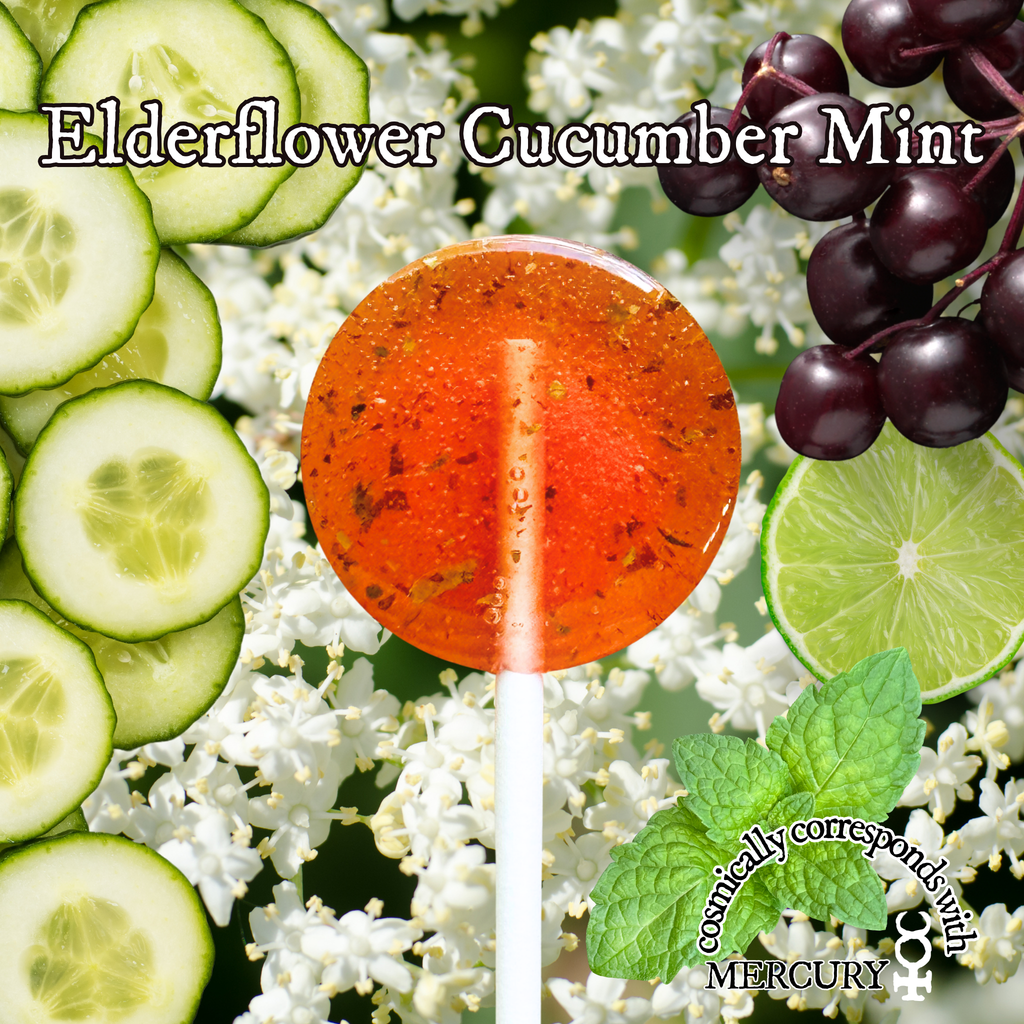 Virgo Moon Lollipops - Elderflower Cucumber Mint