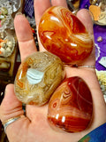Sardonyx Carnelian Palm Stones