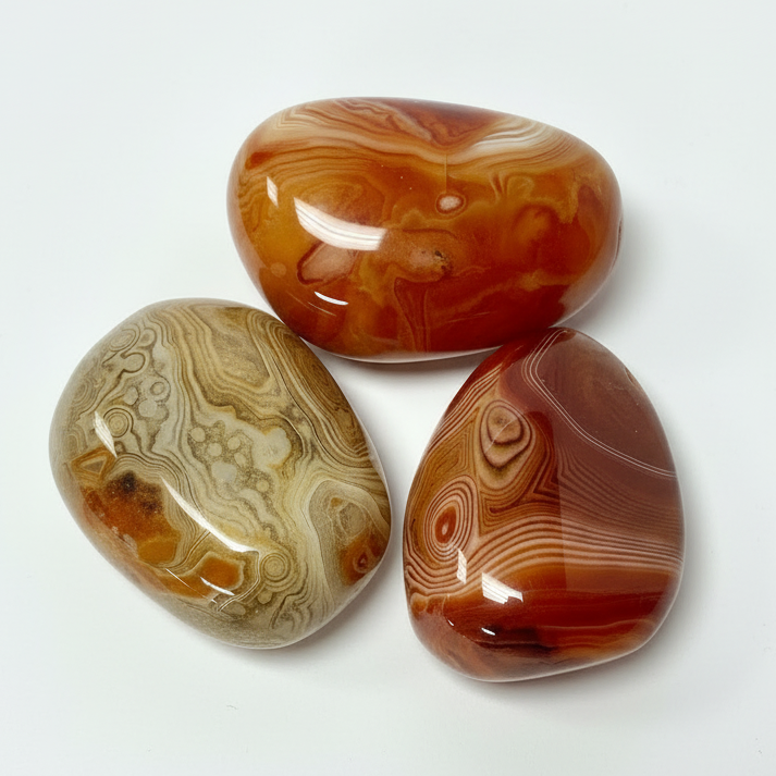 Sardonyx Carnelian Palm Stones