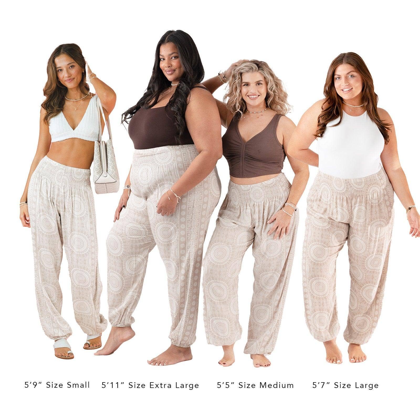 Tan Sahara Harem Pants with Pockets