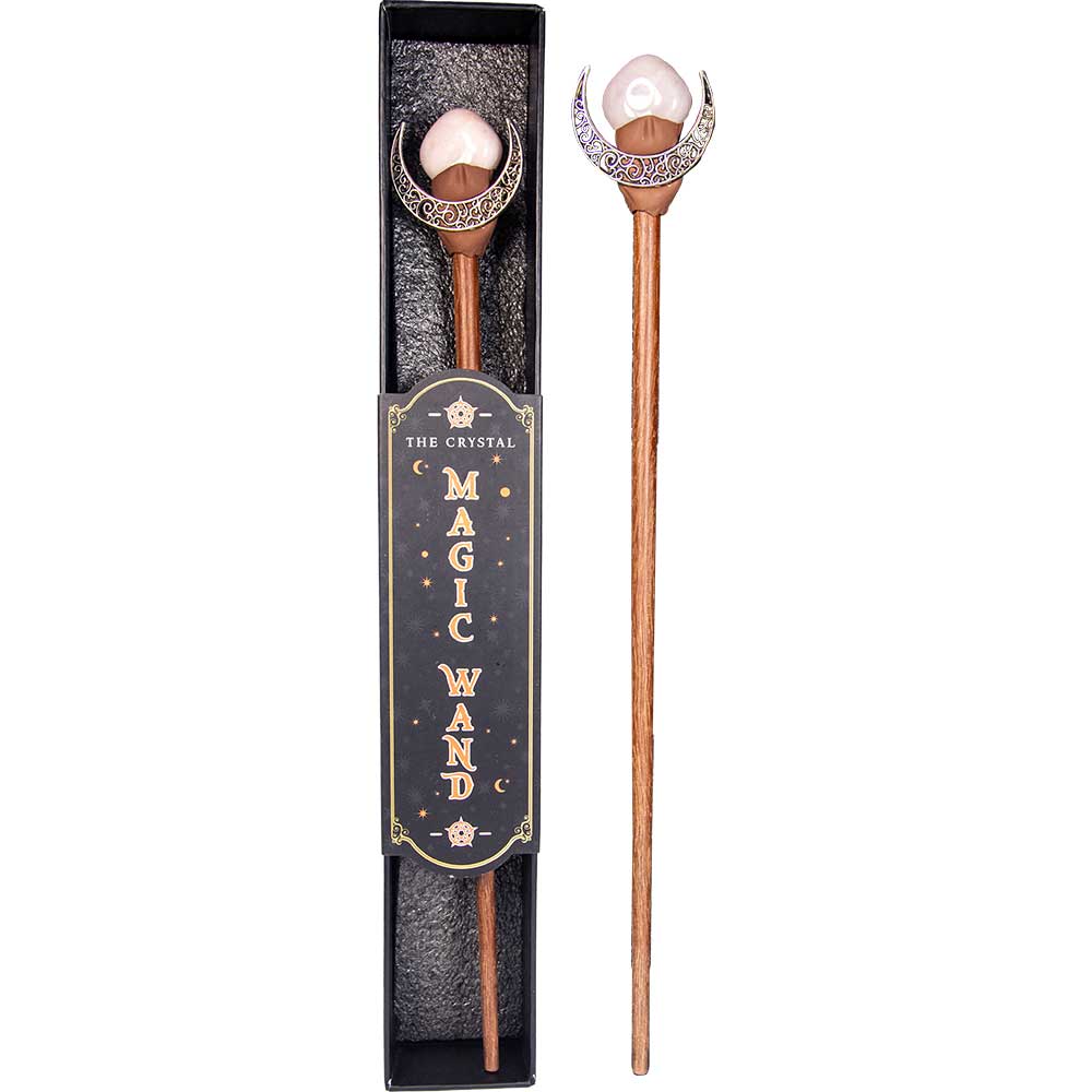 Magic Wand w/ Gift Box - Rose Quartz & Moon