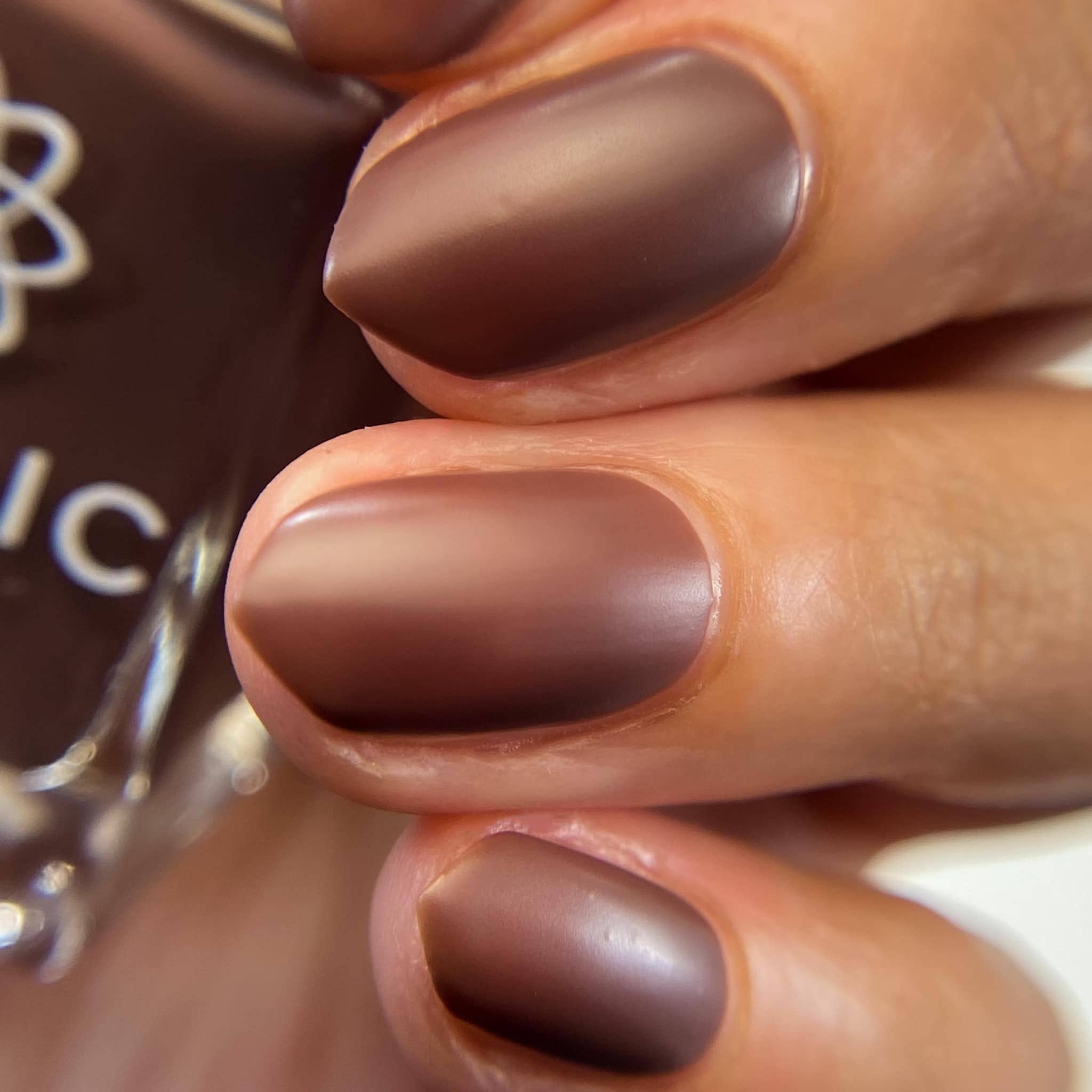 Astatine (At) Matte Brown Nail Polish