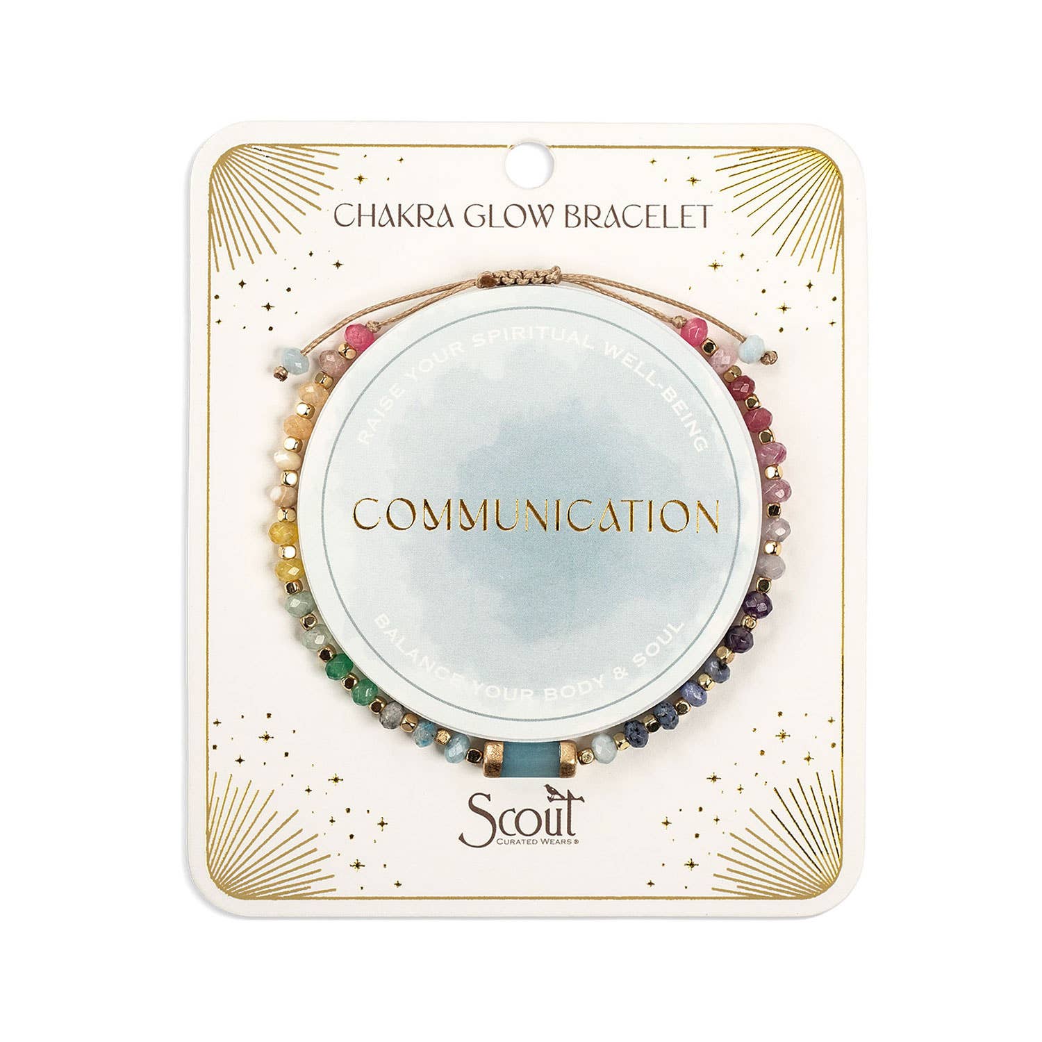 Chakra Glow Bracelet: Communication/Throat/Gold