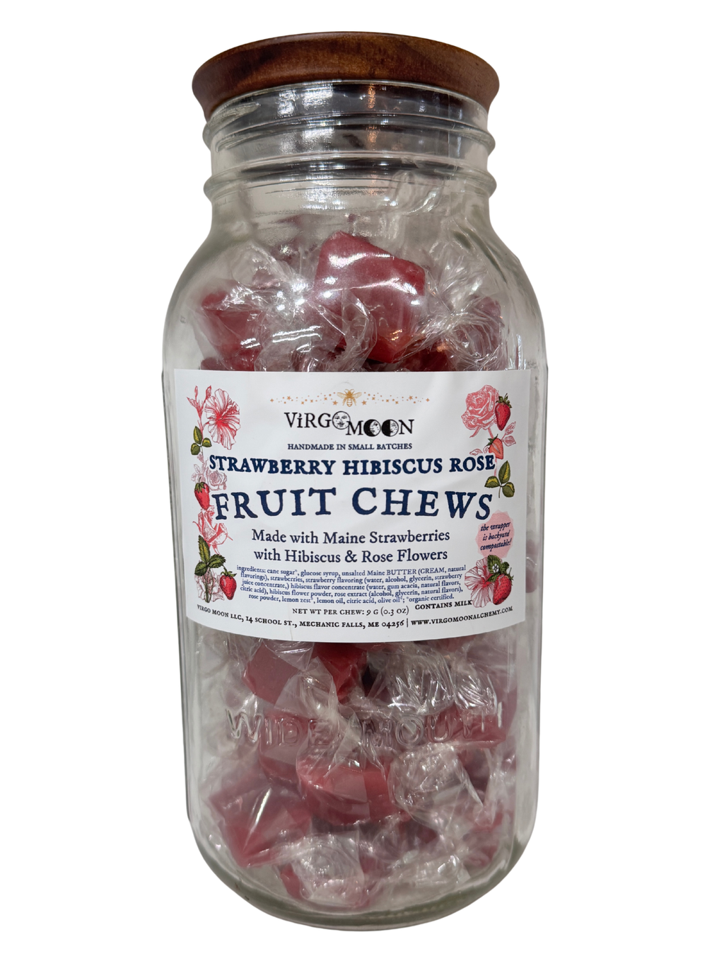 Strawberry Hibiscus Rose Fruit Chews - Loose Candies