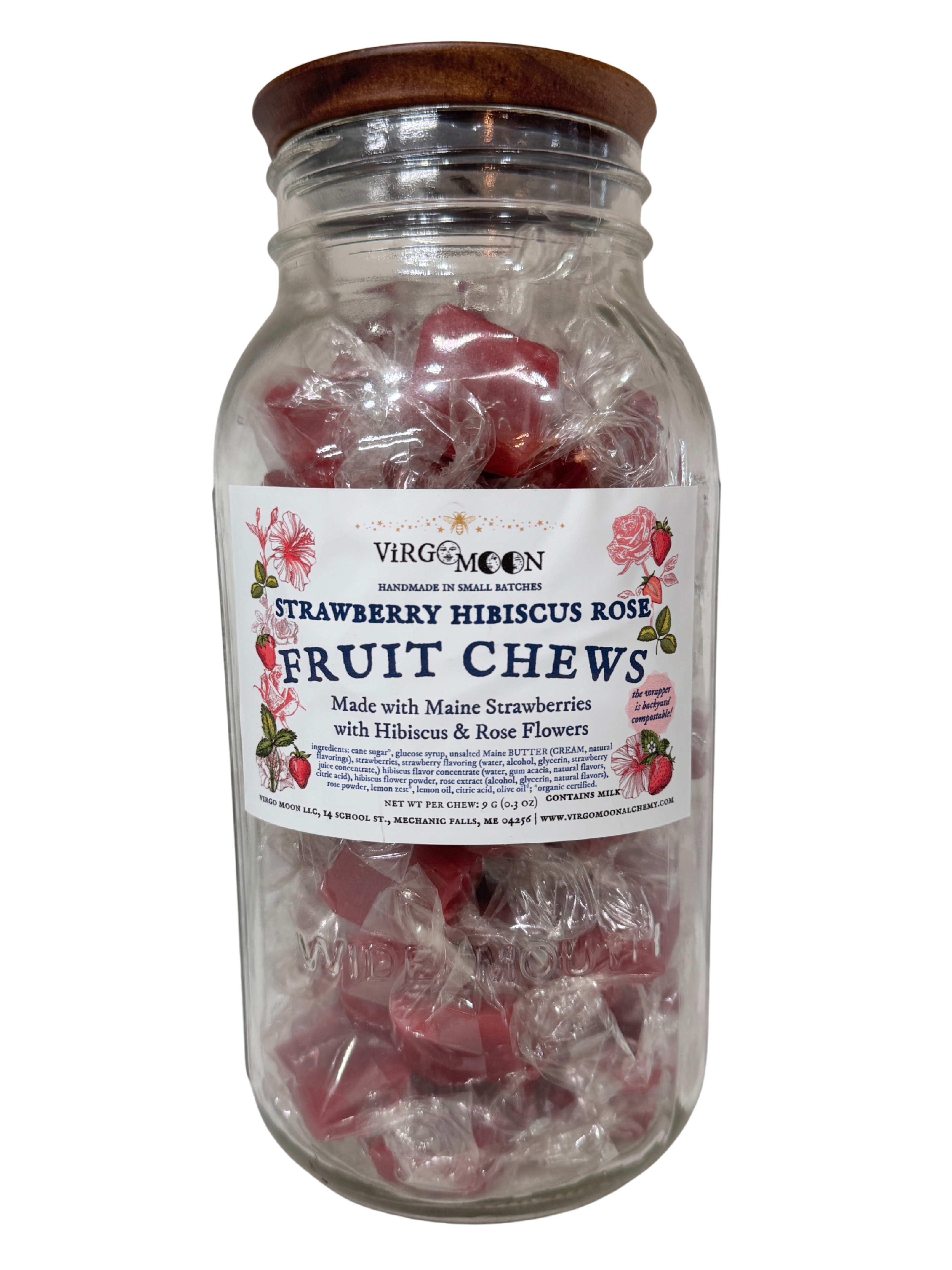 Strawberry Hibiscus Rose Fruit Chews - Loose Candies