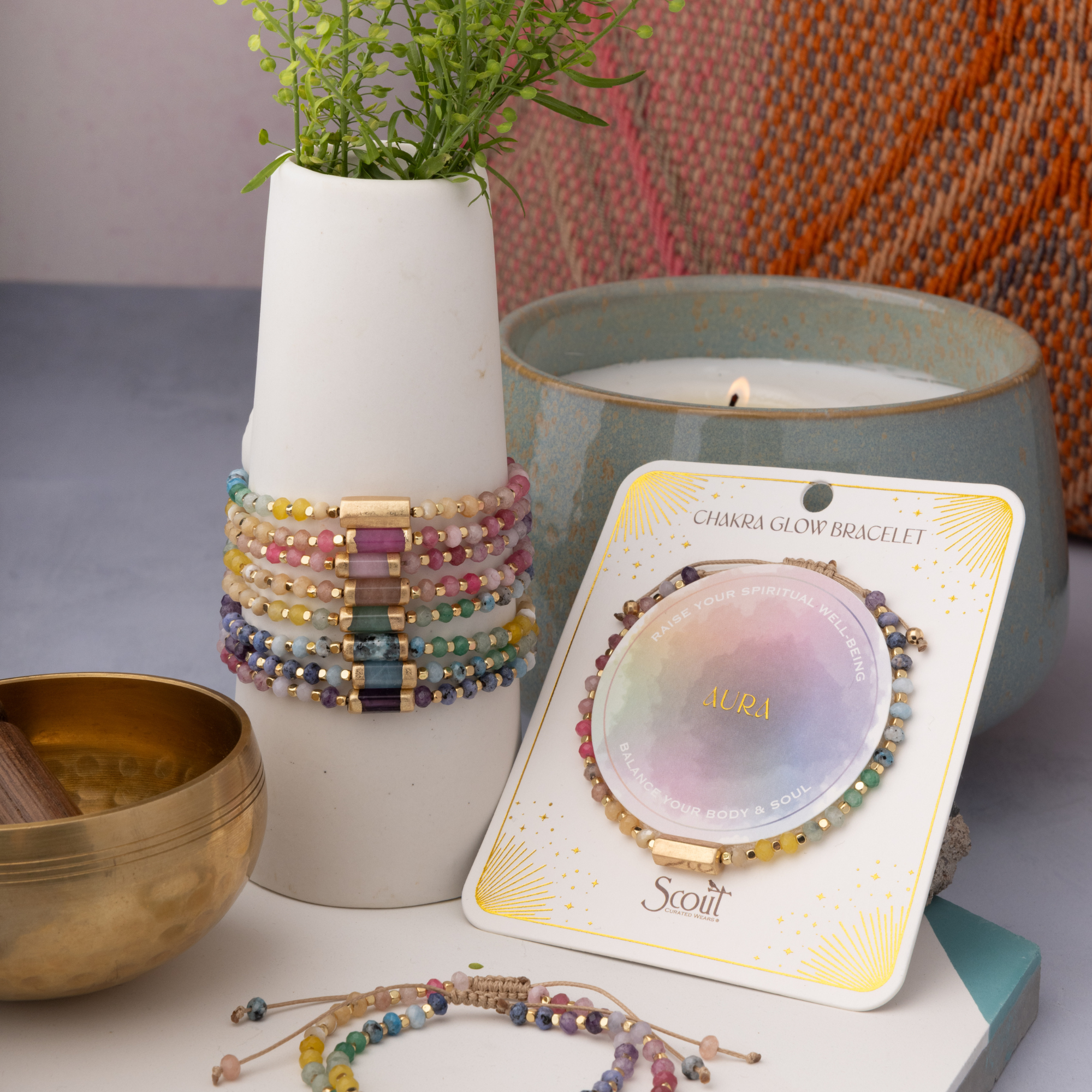 Chakra Glow Bracelet: Communication/Throat/Gold