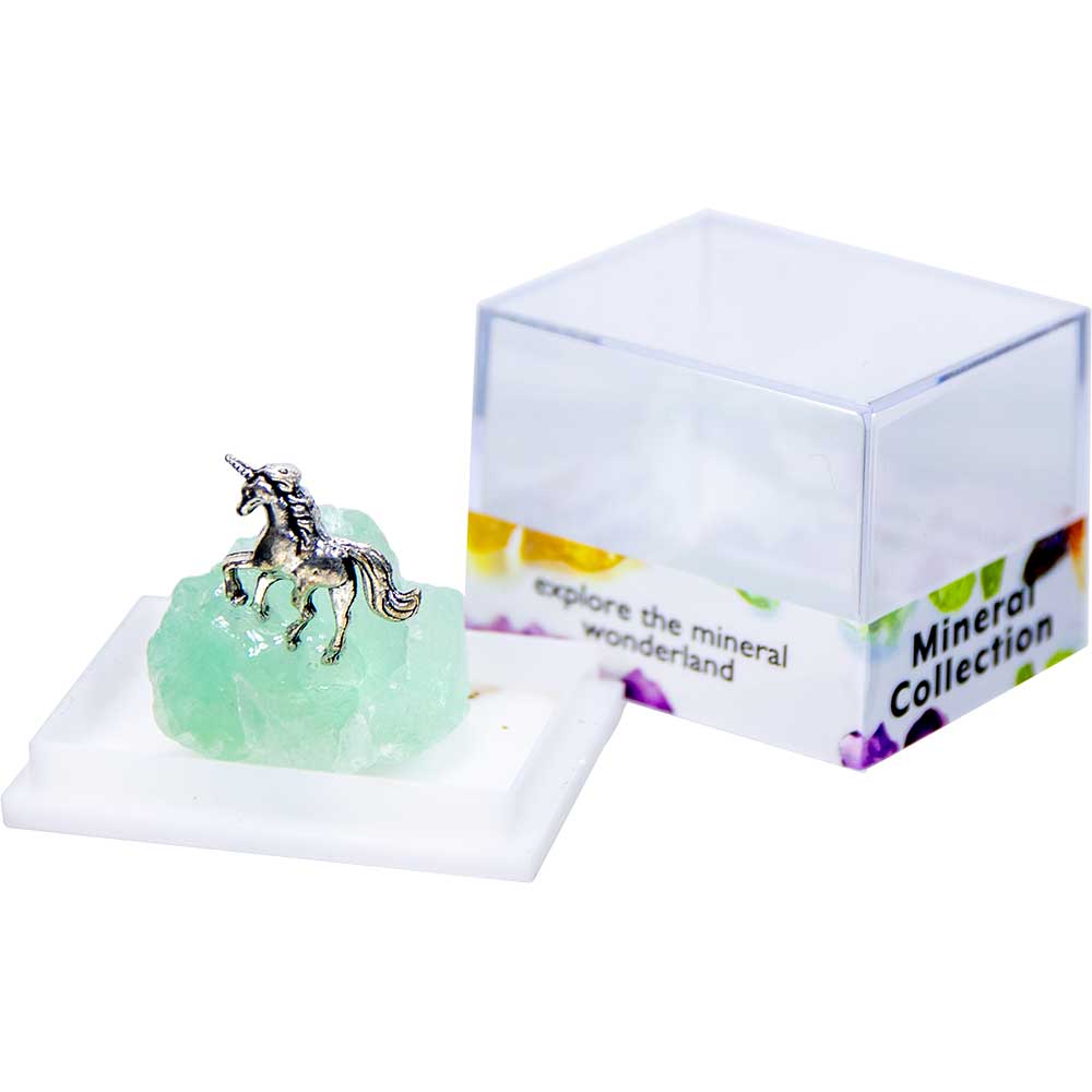 Gemstone Crystal Chunk with Pewter Animal