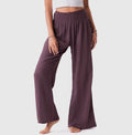 Lotus & Luna: Plum Wide Leg Cotton Pants