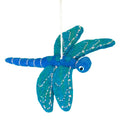 Blue Sparkly Dragonfly Wool Felted Ornament